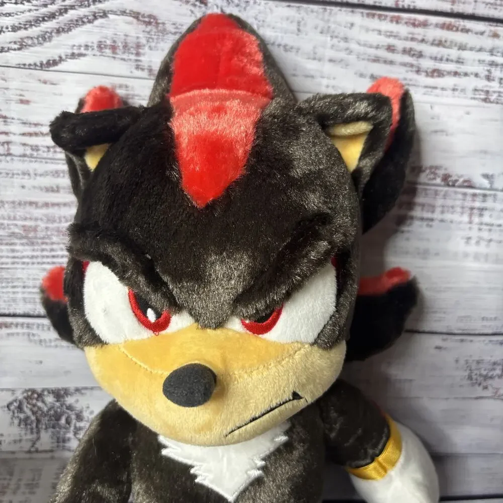 Build A Bear Shadow The Hedgehog Sonic 3 Movie Plush Stuffed Toy BAB RARE